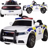 Auto na Akumulator Samochód Policyjny Biały