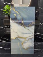 Gres onyx 120x60 niebiesko-biały ze złotym użyleniem -połysk ZŁOTE REFLEKSY