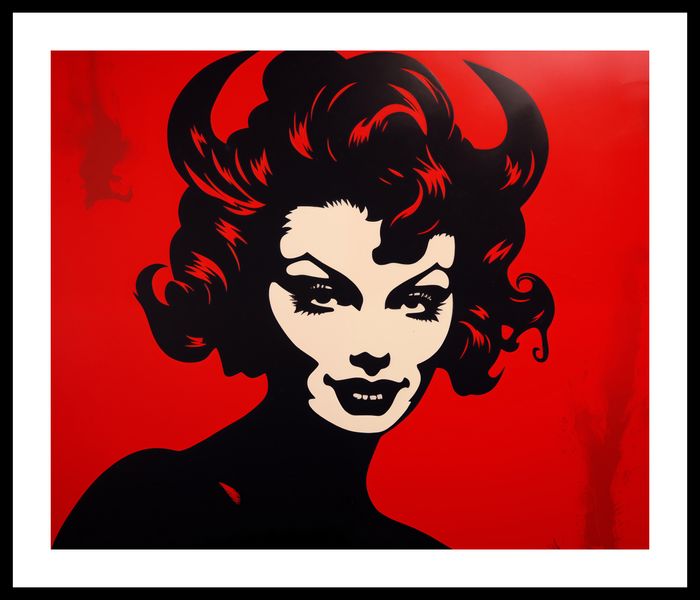 Plakat 60x50cm Czerwona Diablica zdjęcie 3