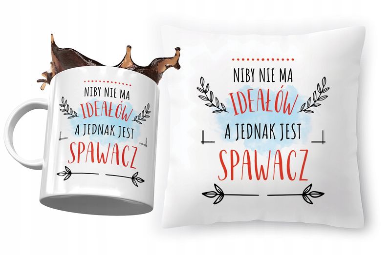 Zestaw Dla Spawacza Poduszka + Kubek Na Prezent Z Nadrukiem Ze Zdjęciem zdjęcie 1