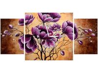 80X40CM ZEGAR CUDOWNE FIOŁKI OBRAZ