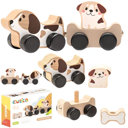 Drewniane zwierzątka, Mądre szczenięta na Arena.pl