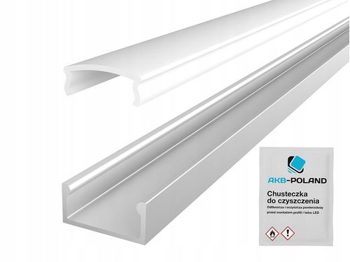 PROFIL ALUMINIOWY LED Taśma LED Natynkowy Wpuszczany KLOSZ MLECZNY 2 na Arena.pl