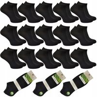 15 par STOPKI MĘSKIE SKARPETY BAMBUSOWE CZARNE 43/46