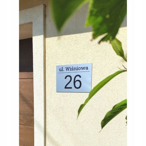 TABLICZKA TABLICA ADRESOWA NUMER DOMU ALUMINIOWA NAZWA NR ULICY ADRES 30X20 na Arena.pl