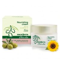 MACROVITA Olive.elia Nourishing naturalny krem odżywczy z bio-oliwą i słonecznikiem do cery suchej lub odwodnionej 50ml