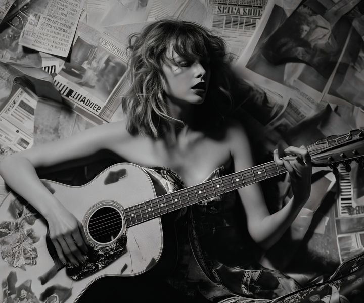Plakat 60x50cm Młoda Gitarzystka zdjęcie 1