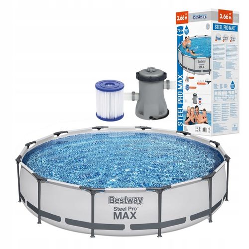 Basen stelażowy 366x76 POMPA FILTR Rodzinny ZESTAW ogrodowy na Arena.pl