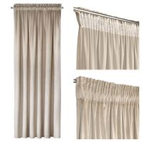 Zasłona gotowa na taśmie Eurofirany 140X270 MELANIE beż