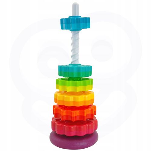 EDUKACYJNA PIRAMIDKA ZAKRĘCONA WIEŻA UKŁADANKA WOOPIE BABY na Arena.pl