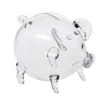 SKARBONKA SZKLANA ŚWINKA KROSNO DUŻA  XXL