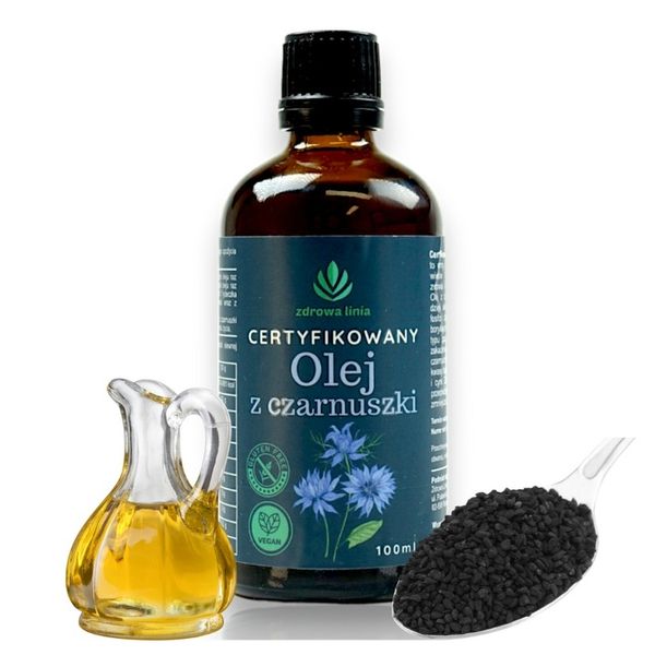 PROMOCJA Certyfikowany olej z czarnuszki 100ml TERMIN 30.06.2024 zdjęcie 1