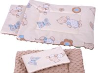 Pościel dla lalki - minky i bawełna pościele BOBO Beżowa w hipcie