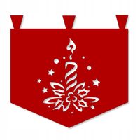 M5 Zazdrostka kuchenna firana ŚWIĄTECZNA Boże Narodzenie ŚWIECZKA 35x35