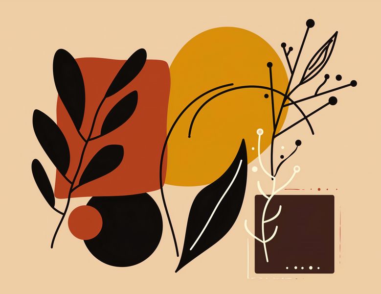Plakat 65x50cm Ciepłe Kontury zdjęcie 1