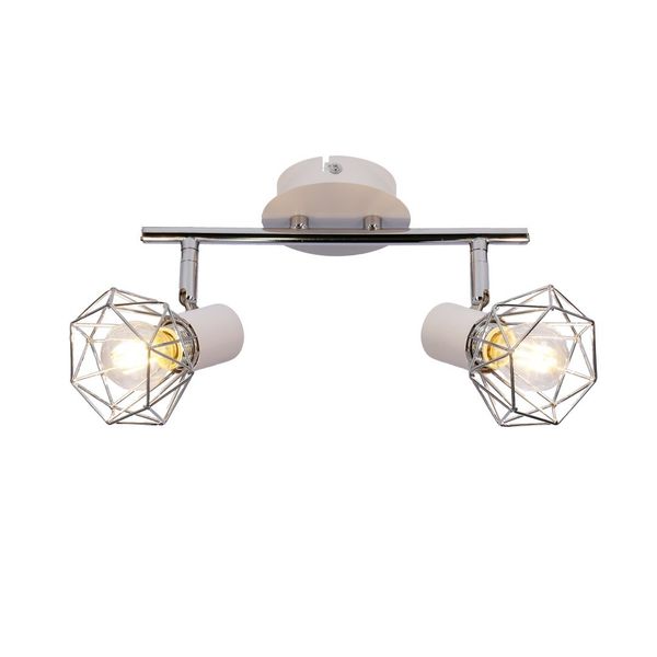 Verve listwa 2x40W E14 biały abażur chrom zdjęcie 5