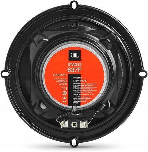 JBL STAGE3 637 MOCNE GŁOŚNIKI SAMOCHODOWE TRÓJDROŻNE 165 mm 16,5 cm na Arena.pl