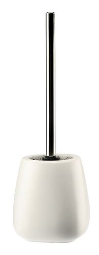 Szczotka WC z pojemnikiem PASTELLO ceramika biały matowy na Arena.pl