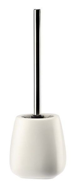 Szczotka WC z pojemnikiem PASTELLO ceramika biały matowy zdjęcie 1