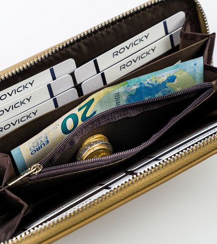 duży portfel damski w kształcie piórnika z gładkiej eko skóry - david jones na Arena.pl