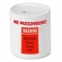 Skarbonka Prezent Dla Rolnika Teraz Kawę Pije Z Nadrukiem Ze Zdjęciem