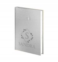 Planer z imieniem tyg. ksiażkowy kalendarz A5 złoty srebrny 2026 grawer