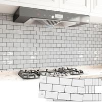 Płytki Ścienne Samoprzylepne 20 Sztuk 30x15cm Biała Cegła 0,9m2 Winylowe