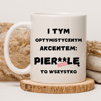 CHAMSKI KUBEK BEZ CENZURY | ŚMIESZNY PREZENT | DO PRACY BIURA DOMU | 330 ml