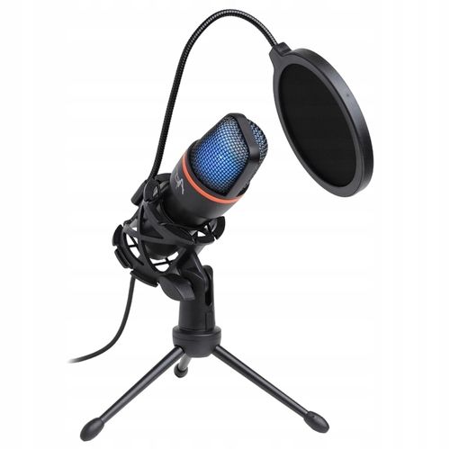 MIKROFON DO KOMPUTERA PC POJEMNOŚCIOWY USB LED RGB na Arena.pl