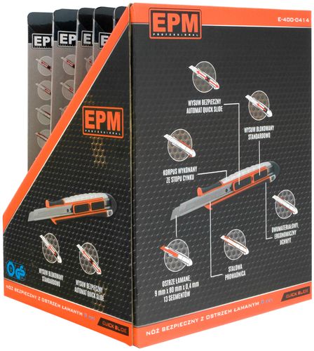 nóż, nożyk z ostrzem łamanym aluminiowy bezpieczny 9mm - e-400-0414 na Arena.pl