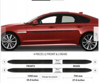 Jaguar XF 2016+ Listwy CZARNE Boczne Drzwi