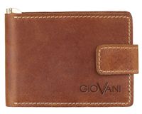 Portfel męski Patrick - Giovani (z klipsem) Koniak beżowe