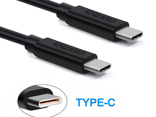 Kabel Choetech 2x usb-c typ c 3A macbook czarny na Arena.pl