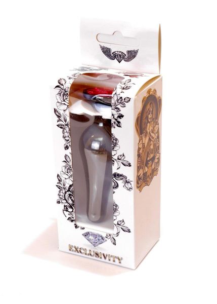 Plug-Jewellery Dark Silver Butt Plug- Pink zdjęcie 10