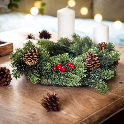 WIANEK ŚWIĄTECZNY STROIK NA DRZWI STÓŁ WIENIEC OZDOBA PREMIUM ŚWIĘTA 45 cm na Arena.pl