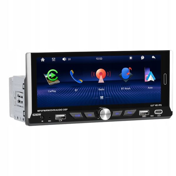 RADIO SAMOCHODOWE 1 DIN BEZPRZEWODOWY CARPLAY ANDROID AUTO MIRROR LINK zdjęcie 9