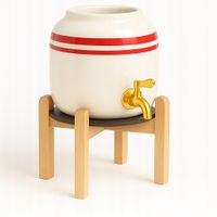 Ceramiczny Dystrybutor Wody CD-02 Czerwony Zestaw Elit 1 Gold + Podstawka