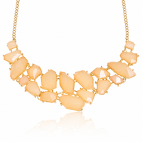 naszyjnik, kolia z pomarańczowymi kamyczkami, orange shape n266