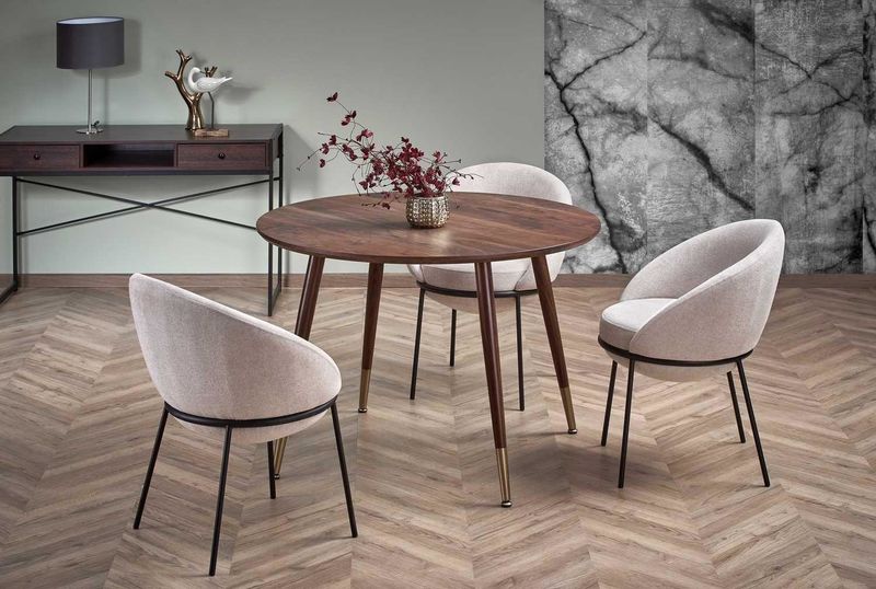 Stół Nicode orzech/złoty zdjęcie 2