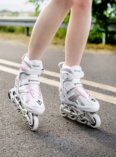 Rolki Regulowane RAVEN Pulse White/Pink 37-40 zdjęcie 5