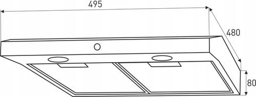 Okap kuchenny podszafkowy Modo 50 INOX na Arena.pl