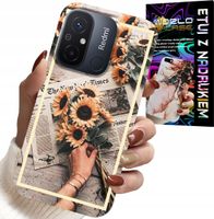 ETUI DO XIAOMI REDMI 12C - KWIATISTY WZÓR SŁONECZNIK SŁONECZNIKI