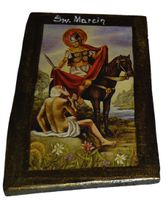 Ikona Święty Marcin patron hotelarzy, młynarzy, tkaczy, żołnierzy