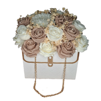 Flower Box Świece Sojowe Wieczny Bukiet Kwiat Prezent Urodziny Torebka