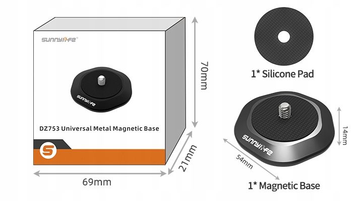 Mocny Uchwyt Magnetyczny Neodymowy Mocowanie Gwint 1/4 do DJI Osmo Pocket 3 zdjęcie 6