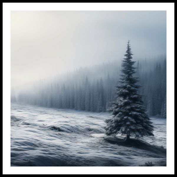 Plakat 90x90cm Samotna Choinka zdjęcie 3