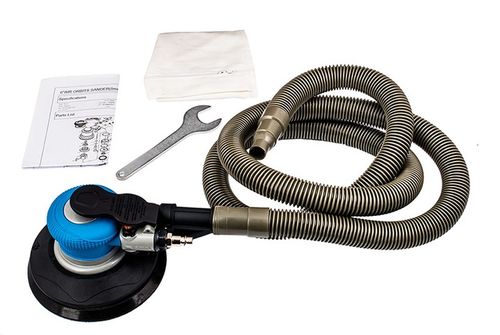 SZLIFIERKA OSCYLACYJNA PNEUMATYCZNA MIMOŚRODOWA 150mm Z WĘŻEM REGULACJA na Arena.pl