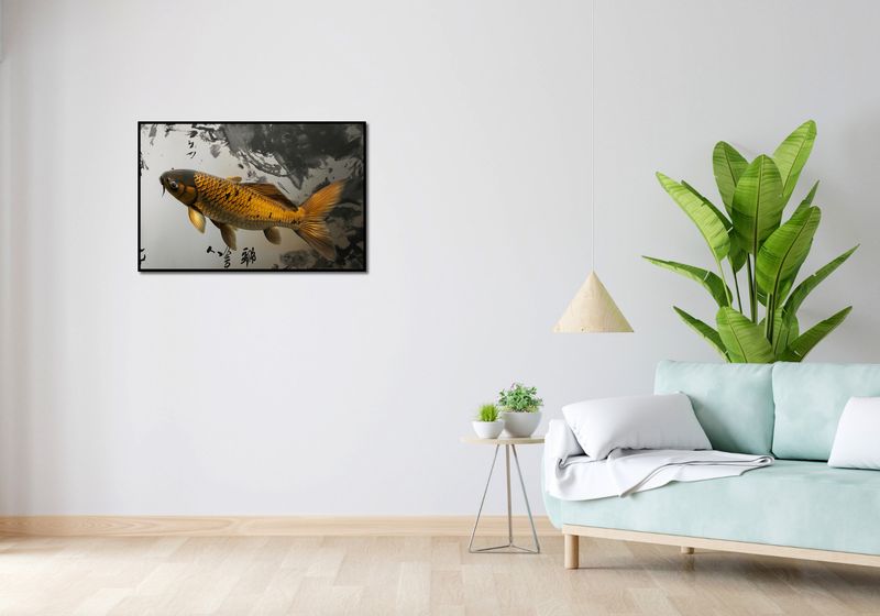Plakat 86,4x56,8cm Spokojna Ryba Koi zdjęcie 4
