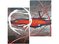 60X60CM ZEGAR TANIEC TONI OBRAZ DREWNO ŚCIAN KWADRAT