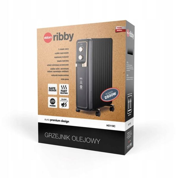 Grzejnik olejowy Eldom HO110C 2500W 10 Żeberek zdjęcie 2
